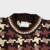 Vintage 80/90s Patterned Knitted Heavyweight Jumper | Small