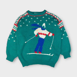 Vintage 80/90s Ski Knitted Heavyweight Jumper | L/XL