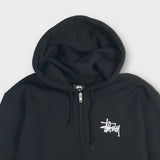 Stussy Basic Spellout Zip Up Hoodie | Multiple Sizes Available