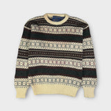 Vintage 80/90s Aztec Knitted Jumper | Small