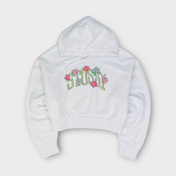 Stussy Flower Cropped Hoodie | Size 8