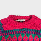 Vintage 80/90s Hand Knitted Chunky Jumper | Small (Womens)