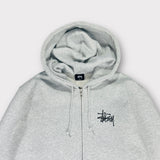 Stussy Basic Spellout Zip Up Hoodie | Multiple Sizes Available