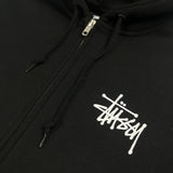 Stussy Basic Spellout Zip Up Hoodie | Multiple Sizes Available