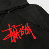 Stussy Fleece Embroidery Hoodie | Small (Oversized)