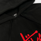 Stussy Fleece Embroidery Hoodie | Small (Oversized)