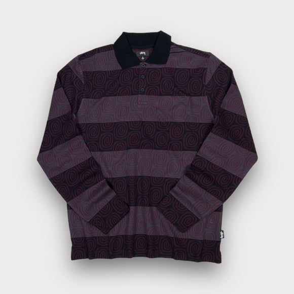 Stussy Swirl Polo Shirt | Small